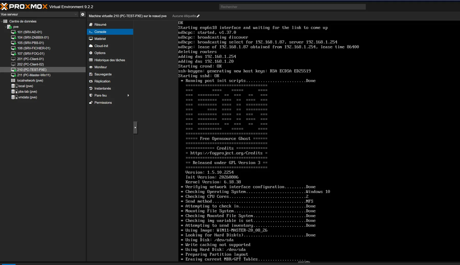 Déploiement PXE